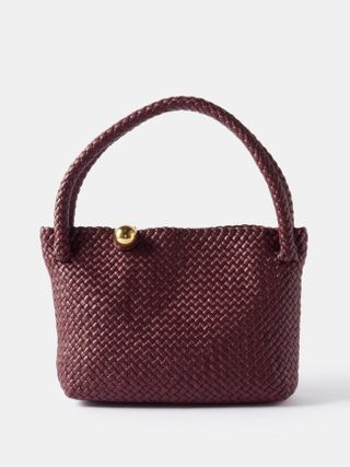 Tosca Intrecciato-Leather Shoulder Bag