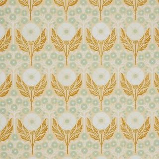 Yellow floral wallpaper
