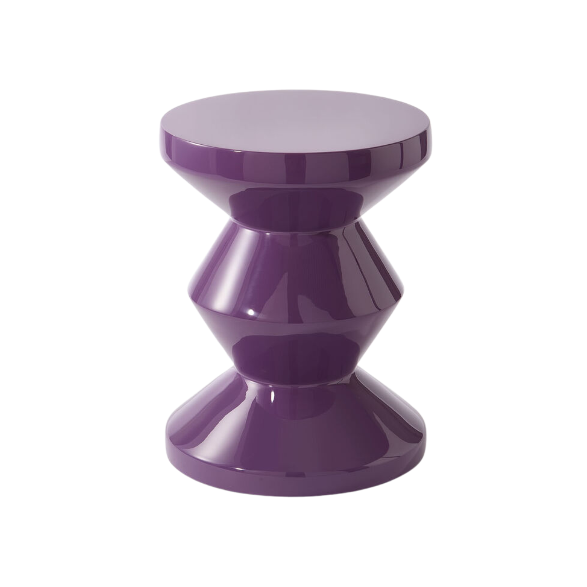 purple stool with zig zag detail