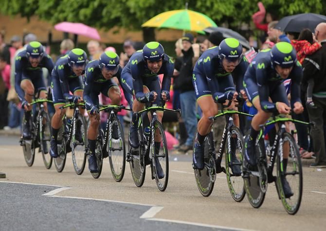 The Movistar team time trials
