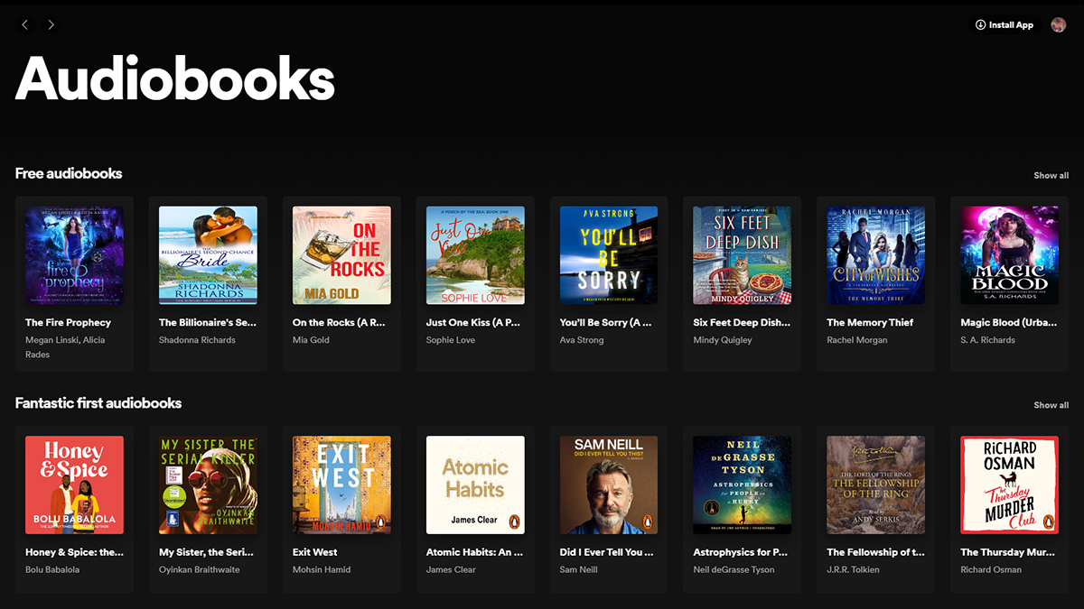 Spotify audiobooks