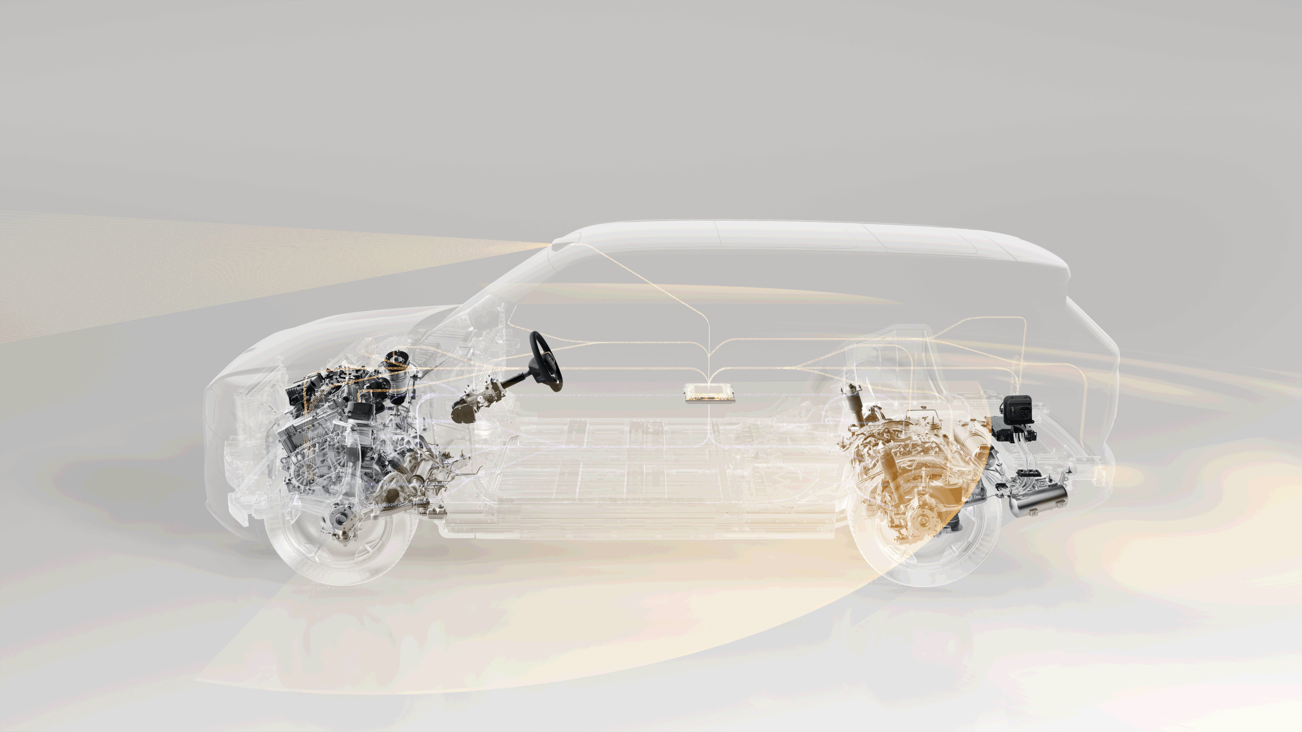 Schematic of the Zeekr 9X's Super Hybrid powertrain