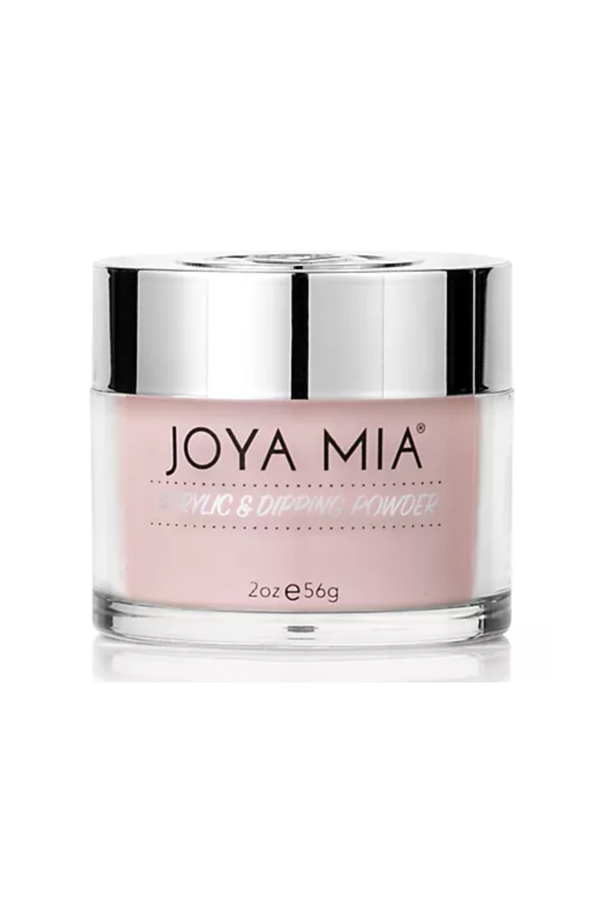 Joya Mia pink powder in a glass bottle