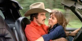 Burt Reynolds and Sally Field together in Smokey and the Bandit
