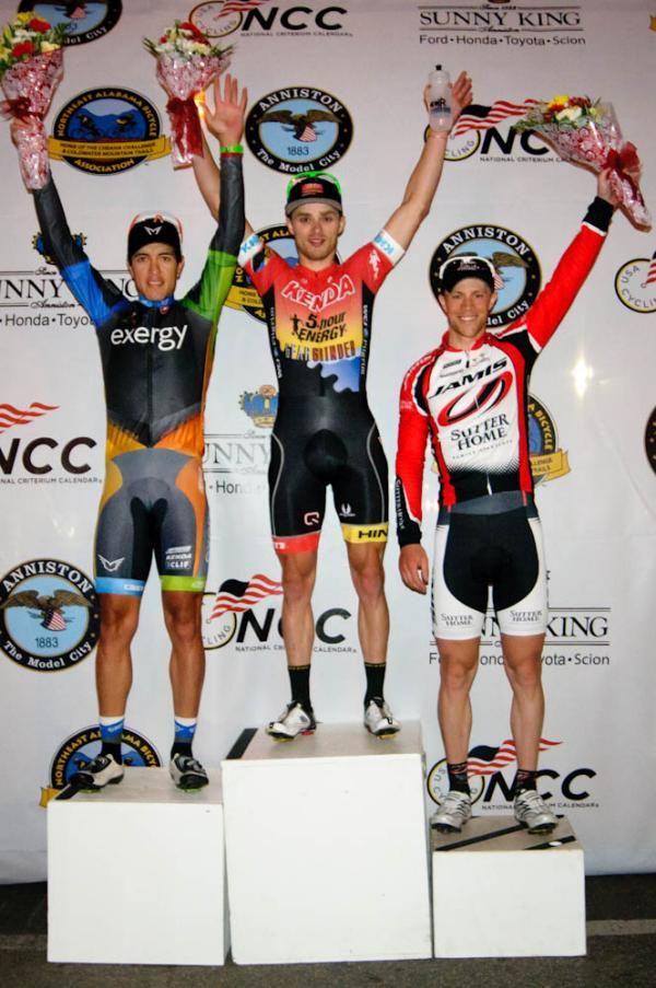 Carlos Alzate, Isaac Howe and Kyle Wamsley (Jamis/Sutter Home) made up the Sunny King podium