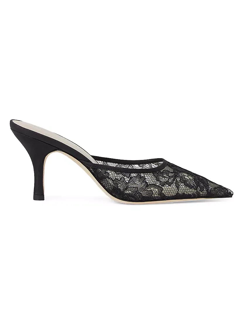 Layla 80mm Lace Mules