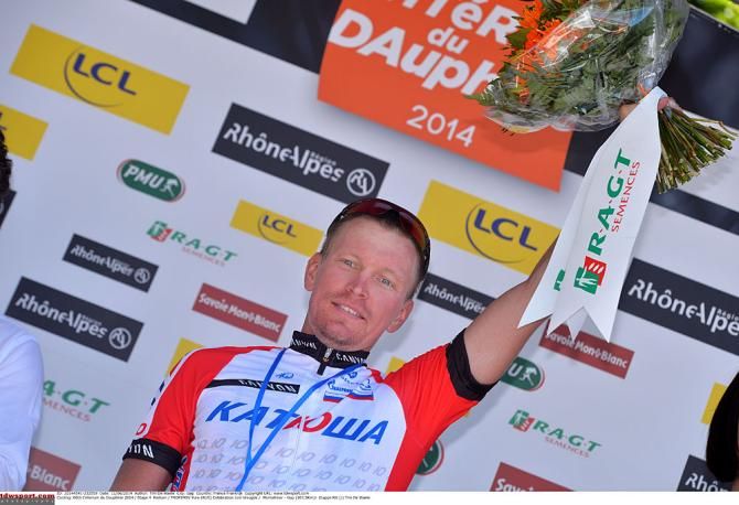 Yury Trofimov on the podium