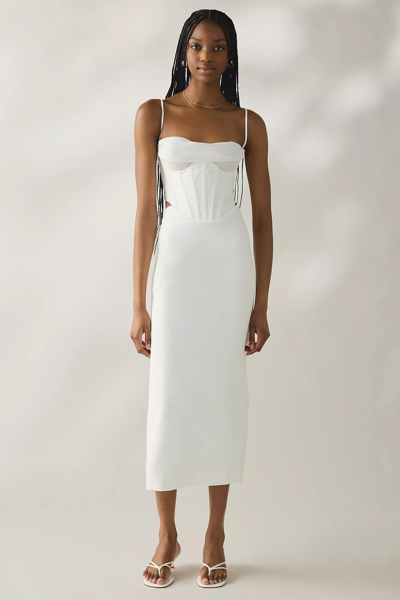 Bardot Martini Cutout Corset Midi Dress