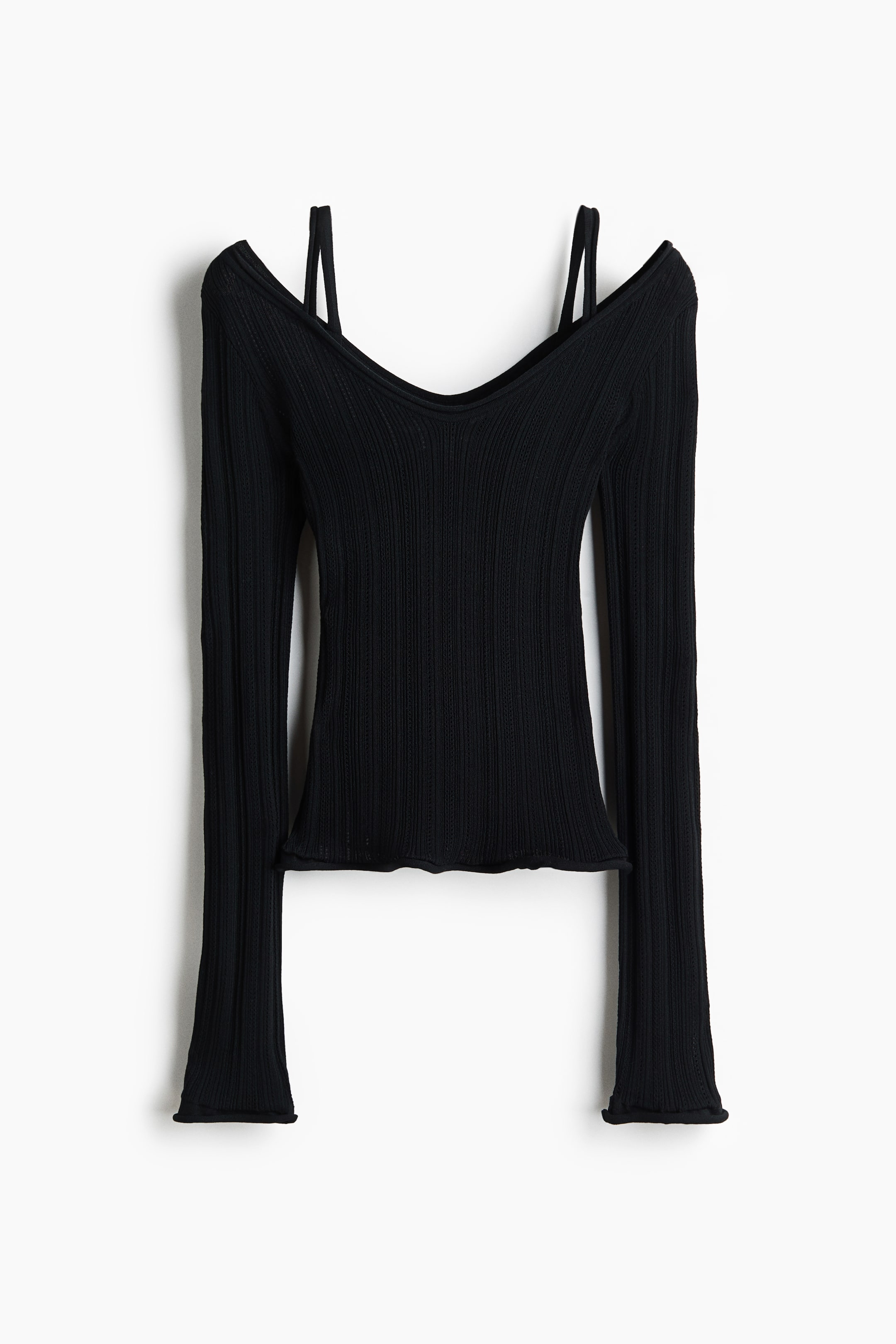 Rib-Knit Top - Black