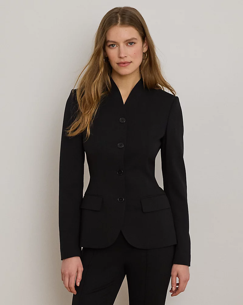 Stretch Wool Crepe Jacket