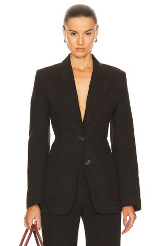 Toteme, Cinched Waist Moleskin Blazer