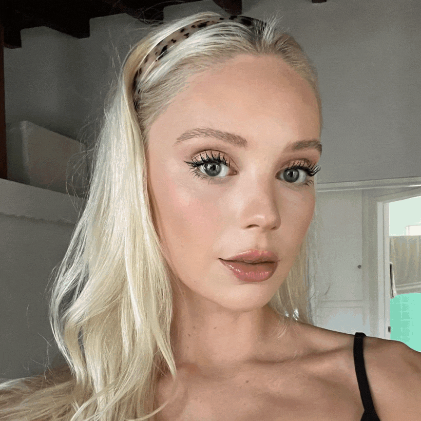 Editors Erin Jahns, Kaitlyn McLintock, and Jamie Schneider testing the best eye shadows for blue eyes 