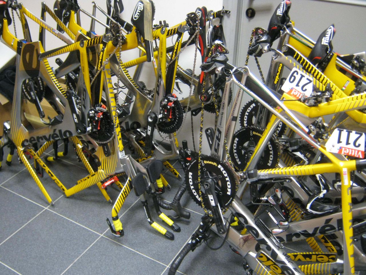 The MTN-Qhubeka Tour de France bikes await shipment