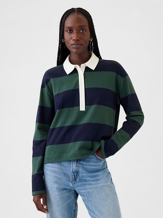 Cropped Rugby Polo Shirt