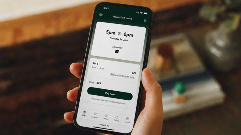 How to book a golf session with Alba on your mobile phone
