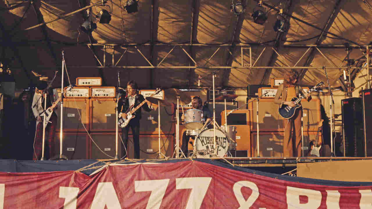 Wishbone Ash performing live in the 1970s