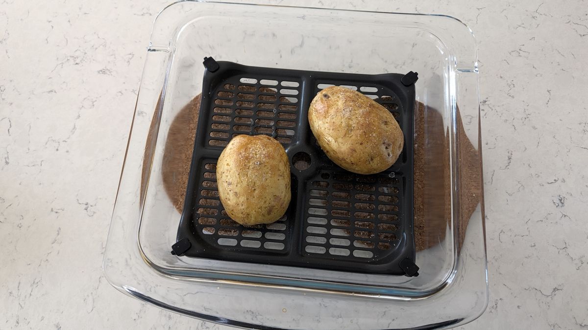 Potatoes baked using Ninja Crispi Microwave