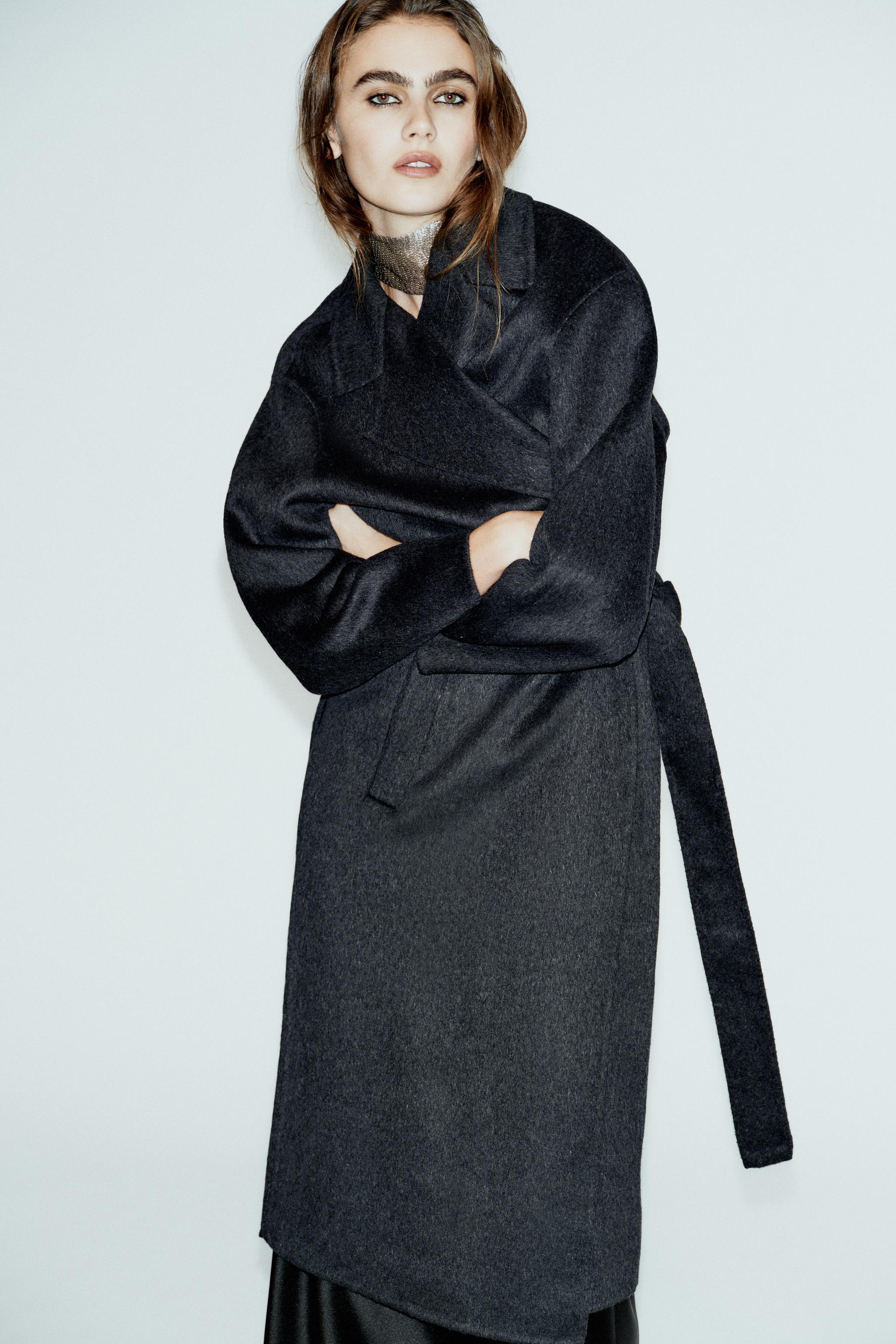 Long Wool Coat With Belt