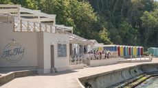 Exterior shot of The Hut at Colwell Bay