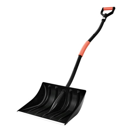 Vevor Snow Shovel for Driveway, 17 in Wide Plastic Snow Shovel With D-Shaped Handles &amp;amp; Aluminum Blade, Large Capacity Snowplow Shovels, Lightweight Snows Removal Tool for Garden Car Camping