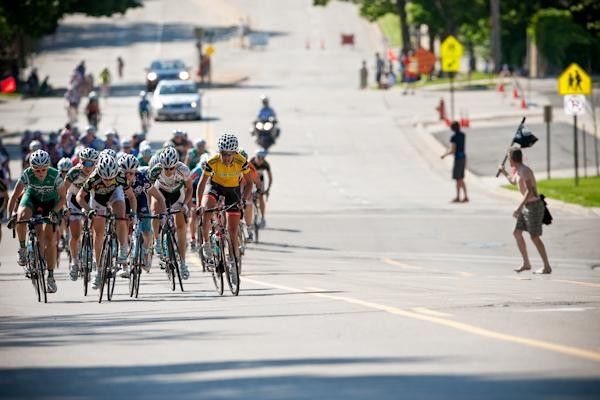 The women arrive at the climb in Mankato.