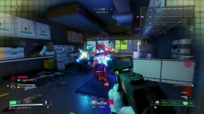 Marathon player shooting at enemy vandal and triage runners