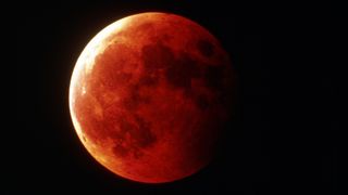 Blood moon in close-up by John Sanford