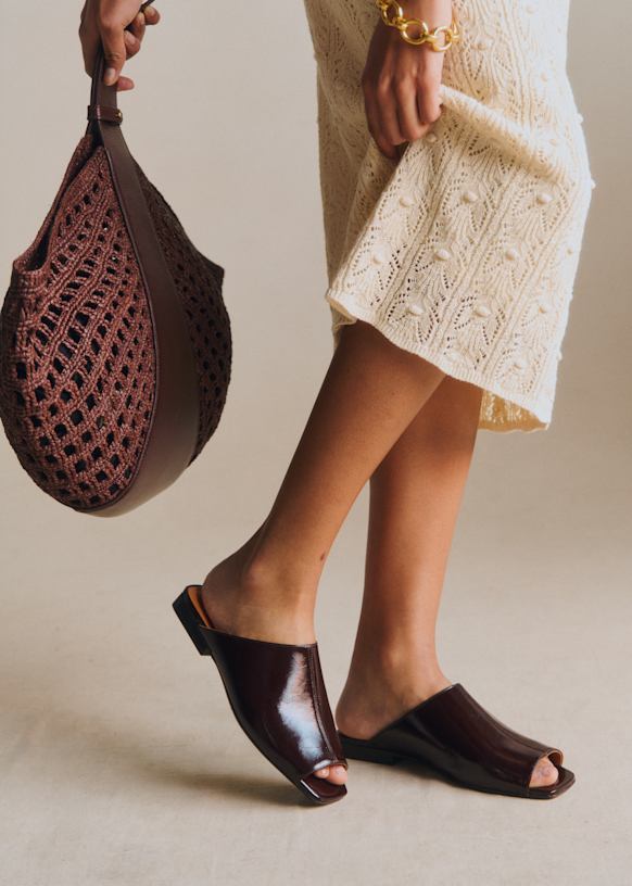 Low Bruna Mules - Vintage Chocolate - Bovine Leather - S&amp;eacute;zane