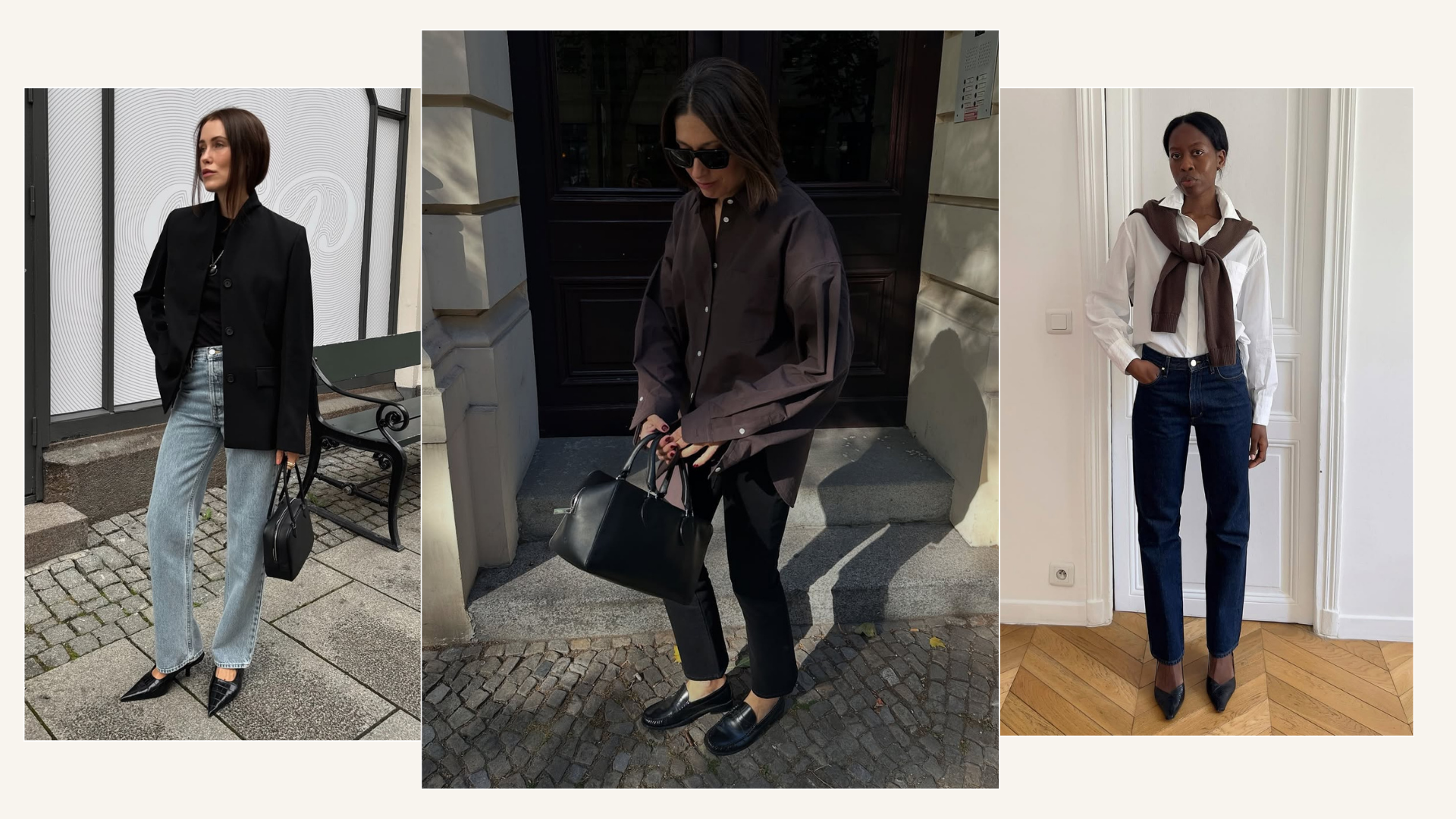 Three ways to wear jeans to the office