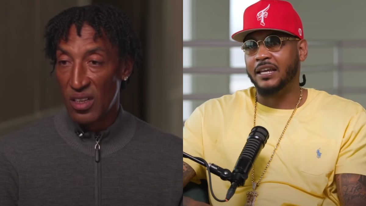 Scottie Pippen and Carmelo Anthony are interviewed