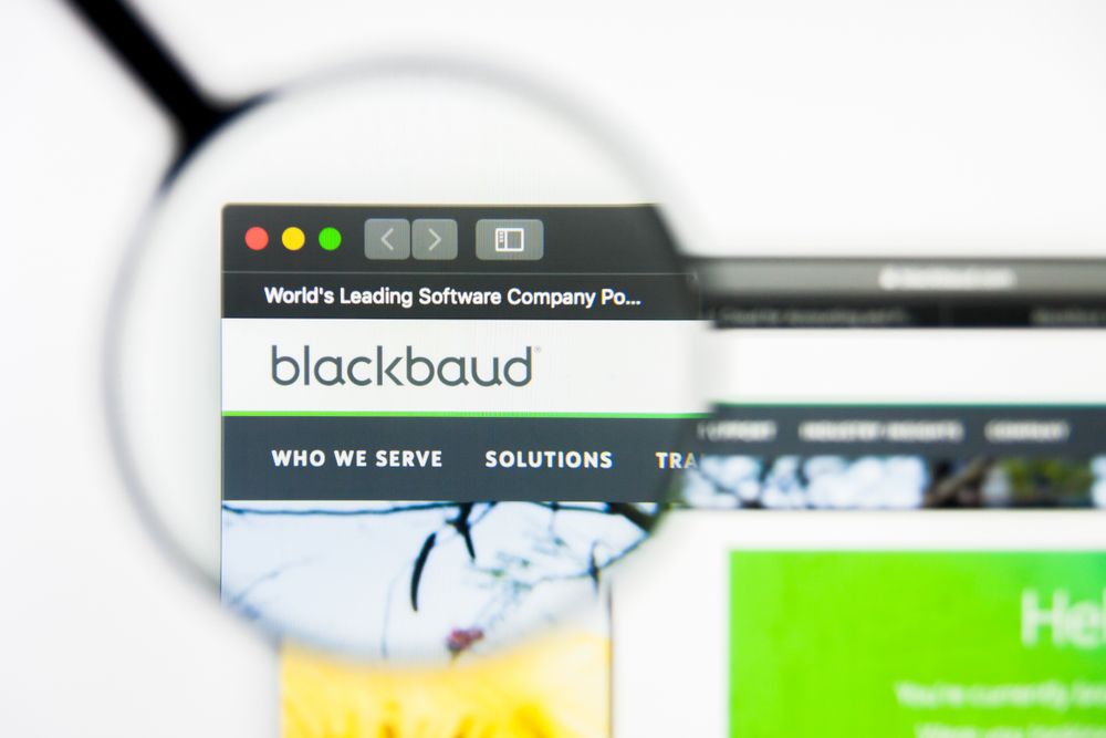 Blackbaud&amp;#039;s website under spy glass