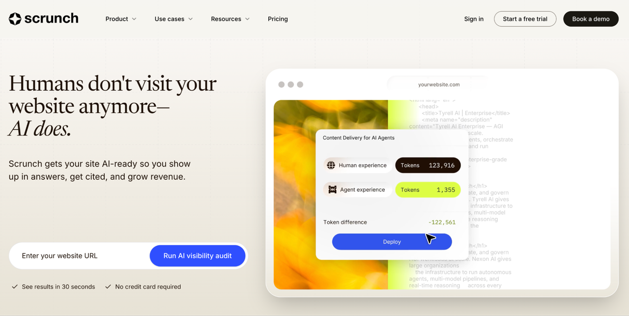 scrunch homepage