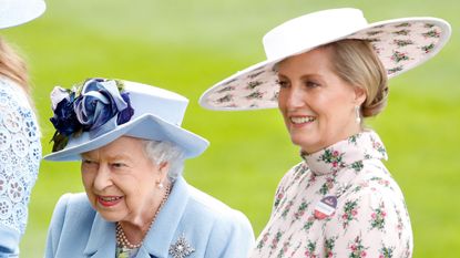 Queen Elizabeth II and Sophie, Countess of Wessex attend day one of Royal Ascot at Ascot Racecourse on June 18, 2019 