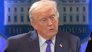 President Donald Trump during a press conference.