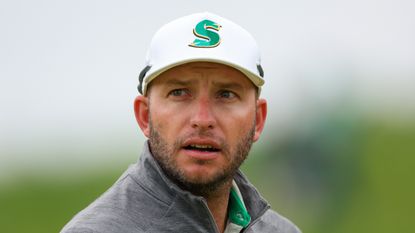 Dean Burmester during a practice round before the PGA Championship at Valhalla