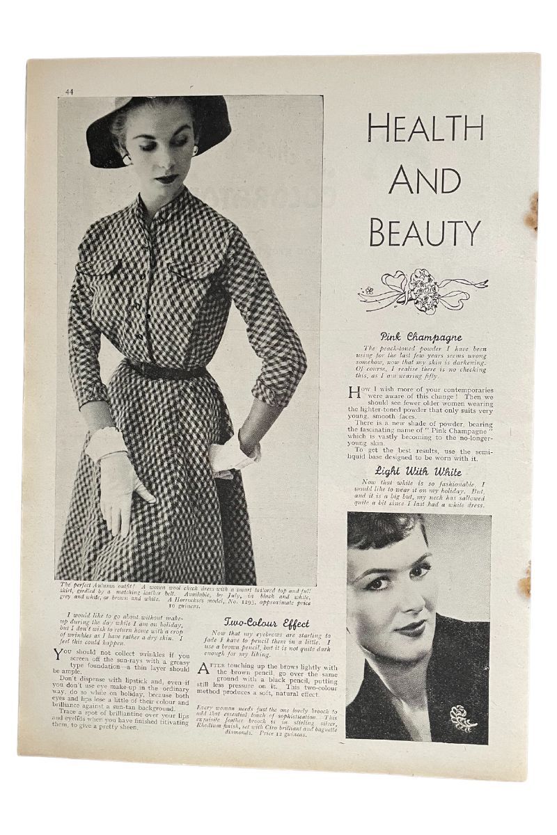 Page spread from woman&amp;home 1953
