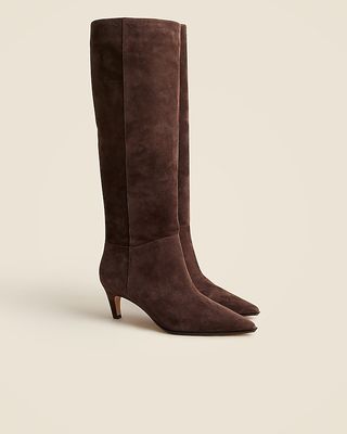 Novas botas Stevie Knee-High Pull-On em camurça