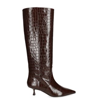 Womens Stuart Weitzman Brown Leather Naomi Knee-High Boots 50 | Harrods Uk