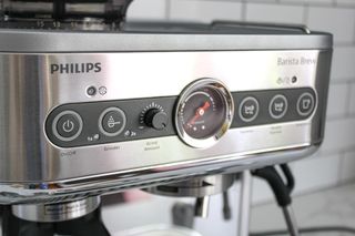 The Philips Barista Brew Espresso Machine control pane;