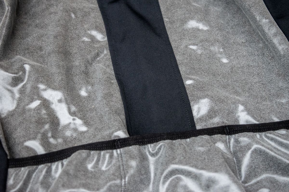 The reflective material on the back of the gilet
