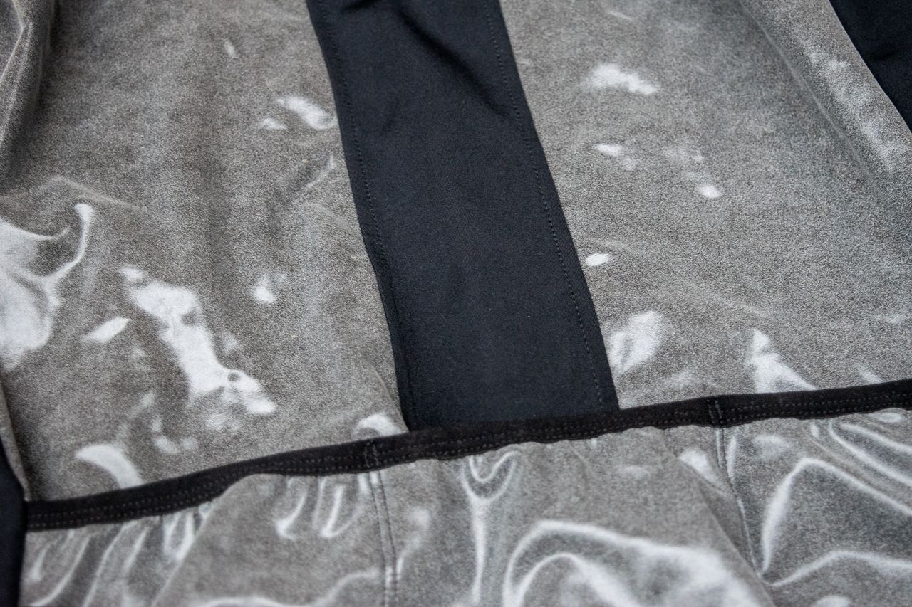 The reflective material on the back of the gilet