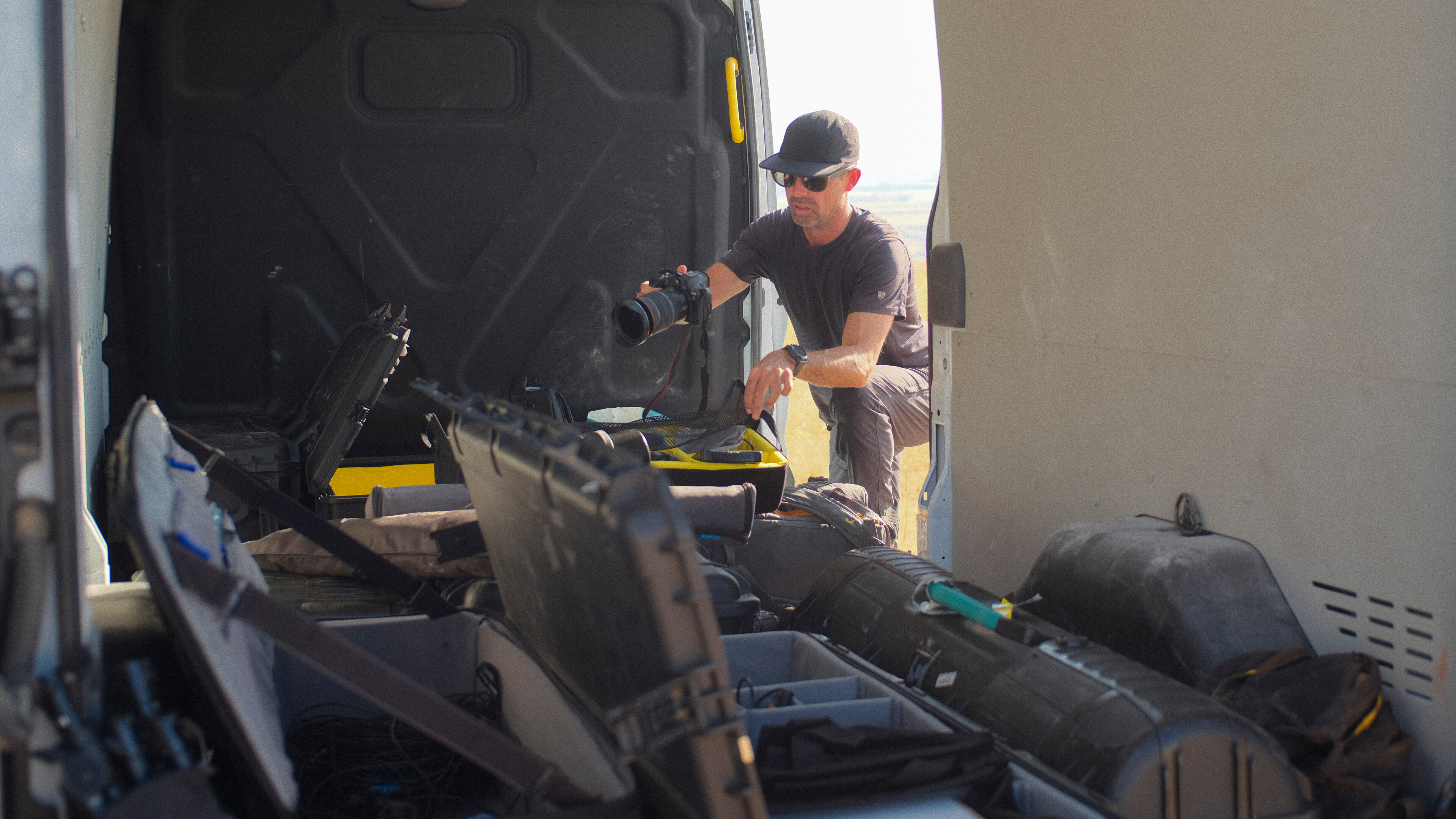 Noah Wetzel prepares his gear in Alarilla, Spain on August 12, 2026. // Noah Wetzel / Red Bull Content Pool // SI202608130013 // Usage for editorial use only //