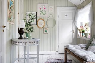 swedish house panelled landing