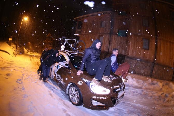 AG2R La Mondiale team building camp in Montgenevre