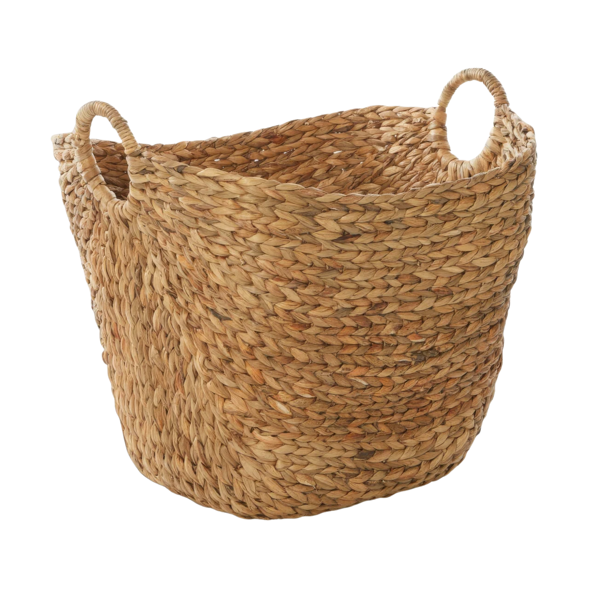 a woven seagrass basket