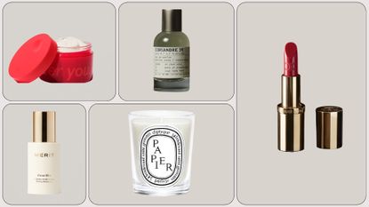 Graphic of the best new beauty products of the month