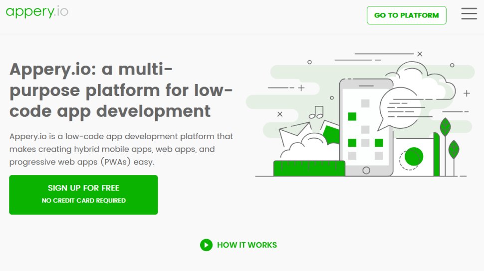 Appery.io website screenshot (June 2025).