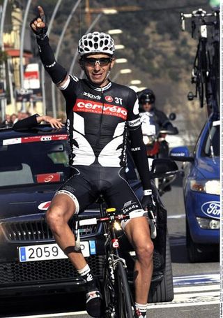 Xavier Tondo (Cervelo Test Team) wins stage three at the Volta Catalunya.
