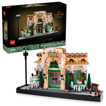 Lego Icons French Caf&amp;eacute; Paris Building Kit - Diy Set for Adults - Collectible Bedroom and Home Decor - Display for Home or Office - Gift for Wedding or Bride - 10362