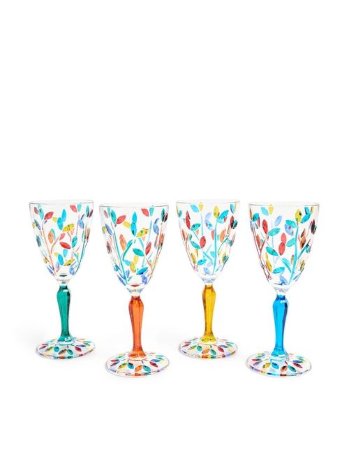 Les-Ottomans Set of Crystal Wine Glasses